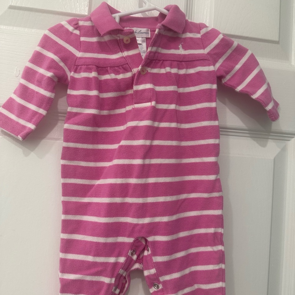 Pink Striped Kids One Piece